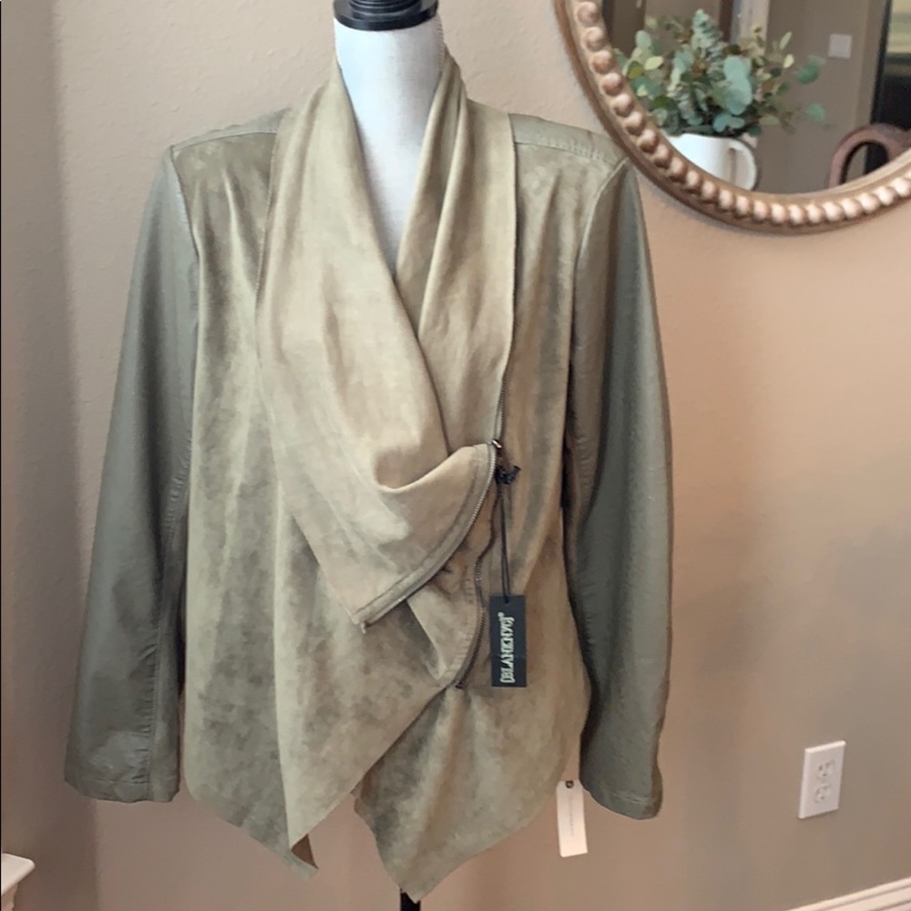 Anthropology faux-leather and sueded jacket. XL